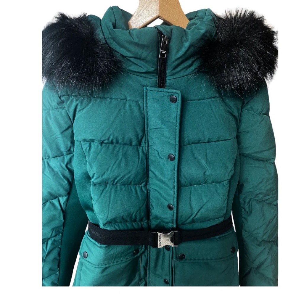 *NWT* MICHAEL KORS FAUX FUR HOODED PUFFER SCUBA COAT